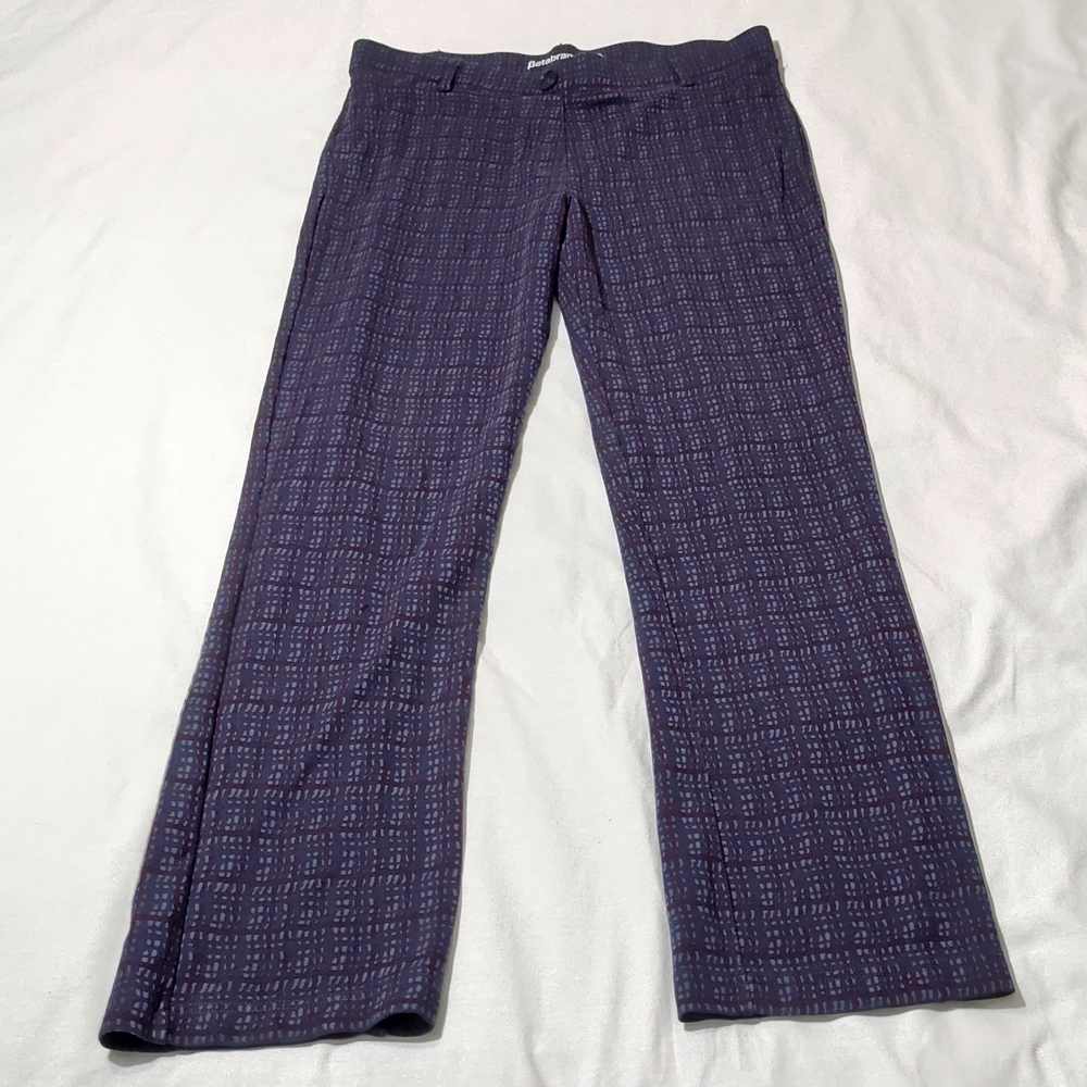 Betabrand Purple Patterned Trousers